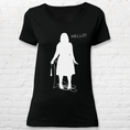 Load image into Gallery viewer, Ladies T-Shirt 'Hello', black
