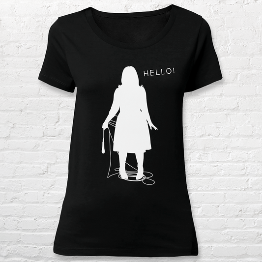 Ladies T-Shirt 'Hello', black