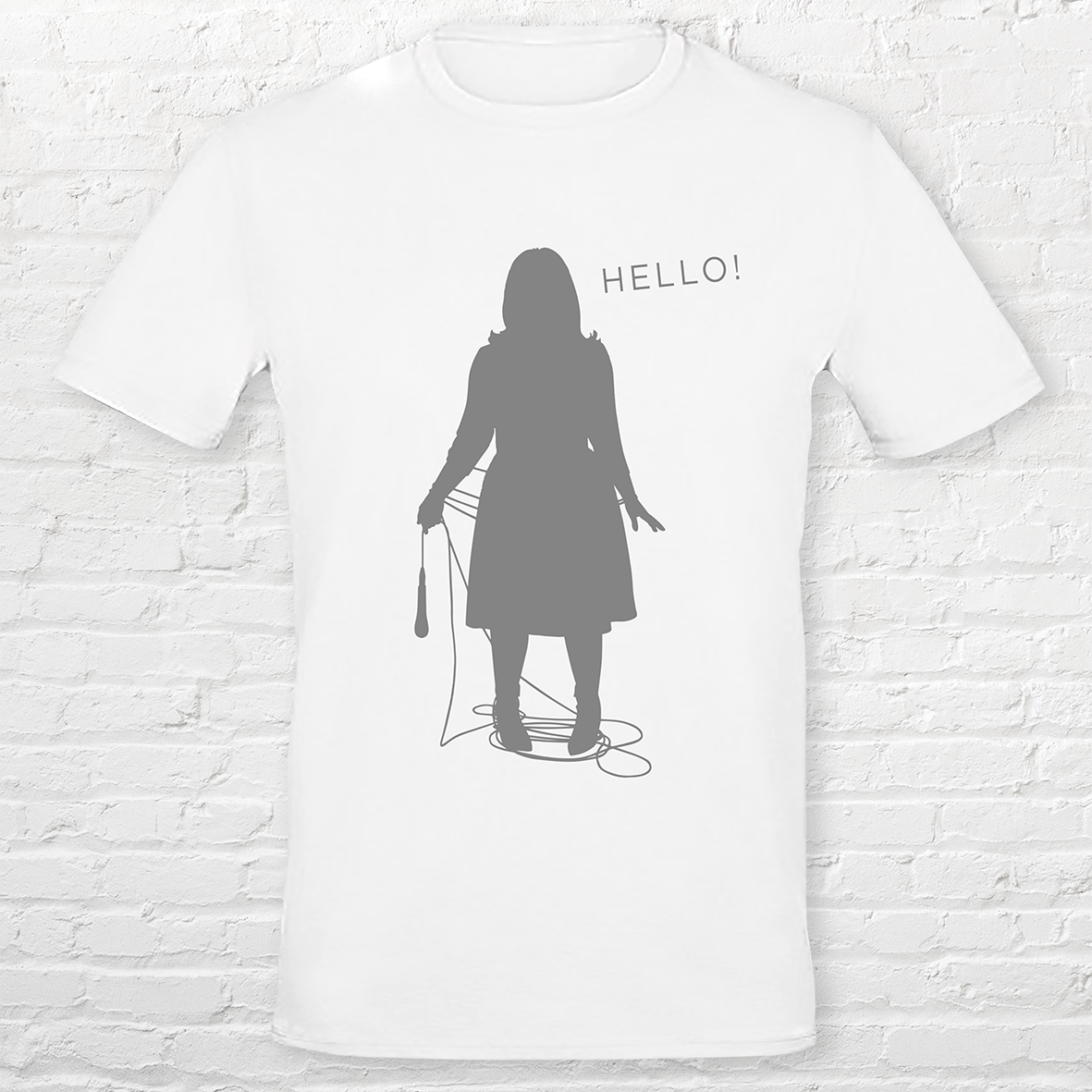 Men's T-Shirt 'Hello', white