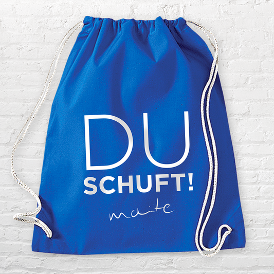 Matchbag 'Du Schuft', blue